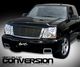 Chevy Avalanche 2003-2006 Chrome Trim Black Billet Grill and Clear Headlight Conversion Kit