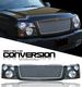 Chevy Silverado 2003-2005 Silver Mesh Grille and Black Headlight Conversion Kit
