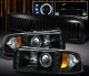Dodge Ram 2500 1994-2002 Black Vertical Grille and Projector Headlights
