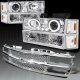 Chevy Blazer Full Size 1994 Chrome Mesh Grille and Projector Headlights