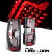 GMC Yukon Denali 2007-2010 Black and Clear LED Look Tail Lights