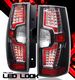 Chevy Suburban 2007-2010 Black LED Style Tail Lights