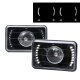 Chevy C10 Pickup 1981-1987 White LED Black Sealed Beam Projector Headlight Conversion