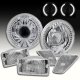 Jeep Wrangler 1997-2006 Projector Headlights LED and Clear Bumper Lights Side Marker