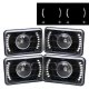 Lincoln Town Car 1986-1989 White LED Black Sealed Beam Projector Headlight Conversion Low and High Beams