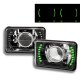 Dodge Charger 1984-1986 Green LED Black Chrome Sealed Beam Projector Headlight Conversion