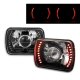 Chevy C10 Pickup 1980-1987 Red LED Black Chrome Sealed Beam Projector Headlight Conversion
