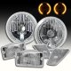 Jeep Wrangler 1997-2006 Headlights Amber LED and Clear Bumper Lights Side Marker