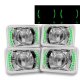 Buick LeSabre 1976-1986 Green LED Sealed Beam Projector Headlight Conversion Low and High Beams