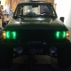 Toyota 4Runner 1988-1991 Green LED Black Sealed Beam Headlight Conversion Customer Photo