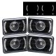 Oldsmobile Cutlass 1976-1977 White LED Black Sealed Beam Projector Headlight Conversion Low and High Beams