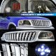 Ford Expedition 1999-2002 Chrome Vertical Grille and Smoked Euro Headlights Set