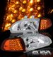 Honda Civic 1992-1995 Clear Euro Headlights and LED Corner Lights Set