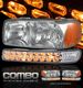 GMC Sierra 1999-2006 Clear Euro Headlights and Bumper Lights Set