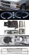 Chevy 3500 Pickup 1994-2000 Chrome Grille and Clear Halo Projector Headlights Set