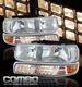 Chevy Suburban 2000-2006 Clear Euro Headlights and Bumper Lights Set