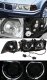 BMW E36 Sedan 3 Series 1992-1998 Clear Dual Halo Euro Headlights and Corner Lights Set