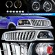 Ford F150 1999-2003 Chrome Bar Grille and Black Projector Headlights
