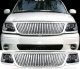 Ford Expedition 1999-2002 Chrome Vertical Grille and Black Euro Headlights Set
