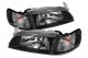Toyota Corolla 1998-2000 Black Euro Headlights and Corner Lights