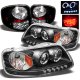 Ford F150 Flareside 1997-2003 Black Projector Headlights and LED Tail Lights