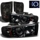 Dodge Ram 2500 1994-2002 Smoked Halo Projector Headlights and Tail Lights