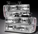 Chevy Blazer Full Size 1994 Chrome Euro Headlights and Bumper Lights