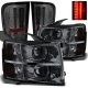Chevy Silverado 2500HD 2007-2014 Smoked Headlights and LED Tail Lights