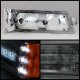 Chevy Silverado 2500 2003-2004 Smoked Euro Headlights and LED Bumper Lights