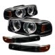 GMC Yukon 2000-2006 Black Projector Headlights and Bumper Lights Set