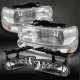 Chevy Silverado 1999-2002 Clear Headlights Set and Fog Lights