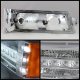 Chevy Silverado 2003-2006 Clear Projector Headlights and LED Bumper Lights