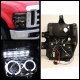 Ford F450 Super Duty 2008-2010 Smoked Halo Projector Headlights and LED Tail Lights