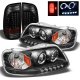 Ford F150 1997-2003 Black Projector Headlights and LED Tail Lights