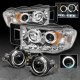 Dodge Ram 2500 2003-2005 Clear Halo Projector Headlights and Halo Fog Lights