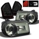 Chrysler 300C 2005-2007 Smoked Projector Headlights DRL and LED Tail Lights