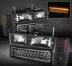 Chevy Silverado 1994-1998 Black Euro Headlights and LED Bumper Lights