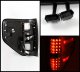 Ford F150 2009-2014 Chrome Headlights and Red Clear LED Tail Lights