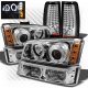 Chevy Silverado 2003-2006 Chrome CCFL Halo Headlights Bumper Lights and LED Tail Lights