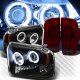 Ford F250 Super Duty 2005-2007 Black CCFL Halo Headlights and Red Smoked LED Tail Lights