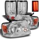 Ford F150 2004-2008 Chrome Headlights and LED Tail Lights