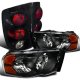 Dodge Ram 2500 2003-2005 Black Headlights and Smoked Tail Lights