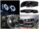 GMC Sierra 2500 1999-2004 Black Halo Projector Headlights and Bumper Lights