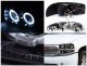 GMC Yukon Denali 2001-2006 Black Halo Projector Headlights and Bumper Lights Set