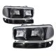 GMC Yukon XL 2000-2006 Black Clear Headlights and Bumper Lights
