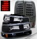 Chevy Tahoe 2000-2006 Black Headlights and Smoked LED Tail Lights