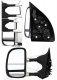 Ford F550 Super Duty 1999-2007 Chrome Manual Towing Mirrors
