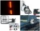 Chevy Suburban 1992-1999 Manual Towing Mirrors Chrome LED Signal Lights