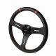 Black PVC Leather 340mm Deep Dish Steering Wheel