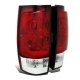 GMC Yukon 2007-2014 Red and Clear Tail Lights